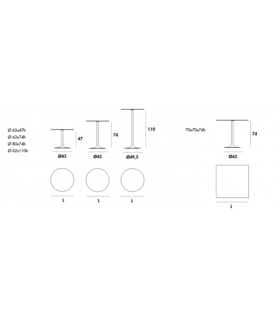 Flûte Bar Table Sovet