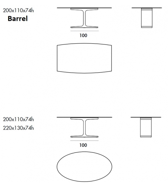 Palace Elliptical Sovet Table
