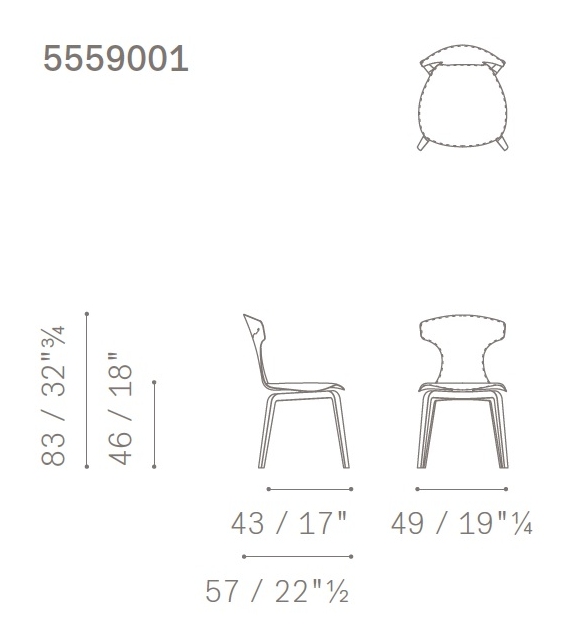 Prêt pour l'expédition - Montera Poltrona Frau Chaise