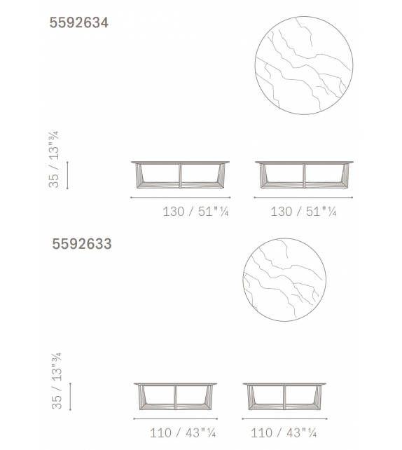 Ilary Poltrona Frau Round Low Table
