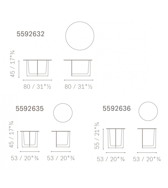 Ilary Saddle Extra Tavolino Rotondo Poltrona Frau