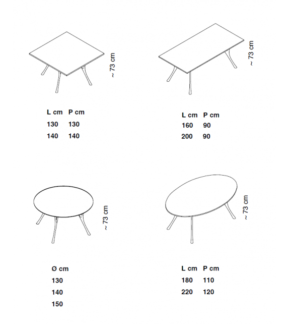 Pegaso Solid Table Caimi Brevetti
