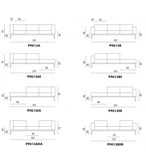 Slim 3 Places Sovet Canapé