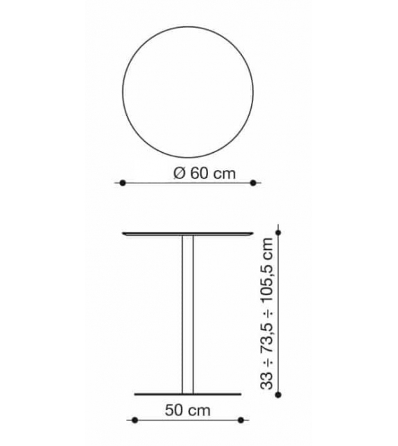 Jolly Glass Caimi Brevetti Bistro Table