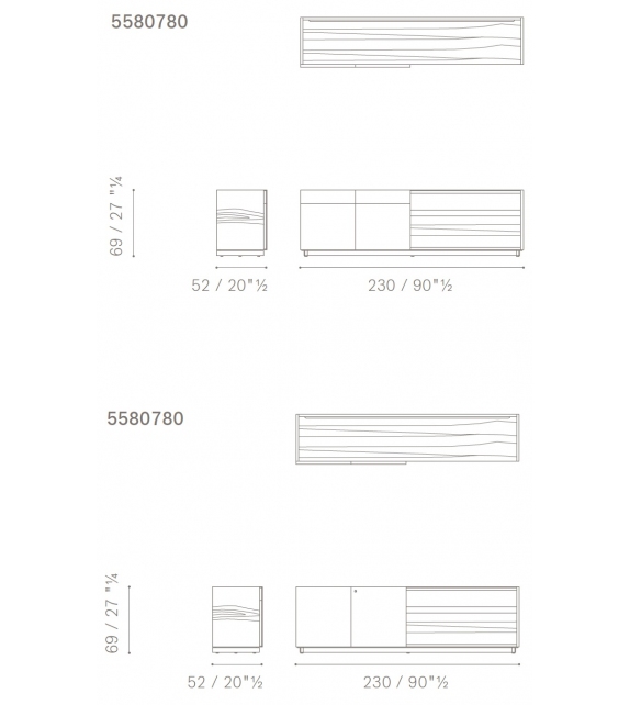 Jobs Mobile Basso 230 Poltrona Frau