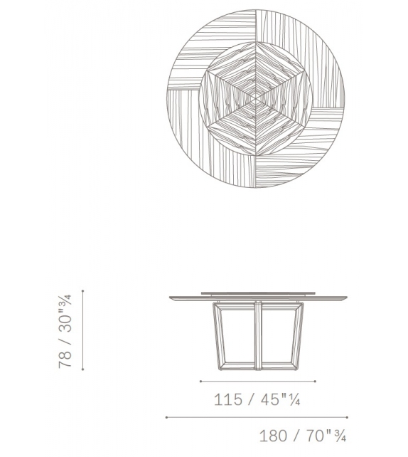 Bolero Table Lazy Susan Poltrona Frau