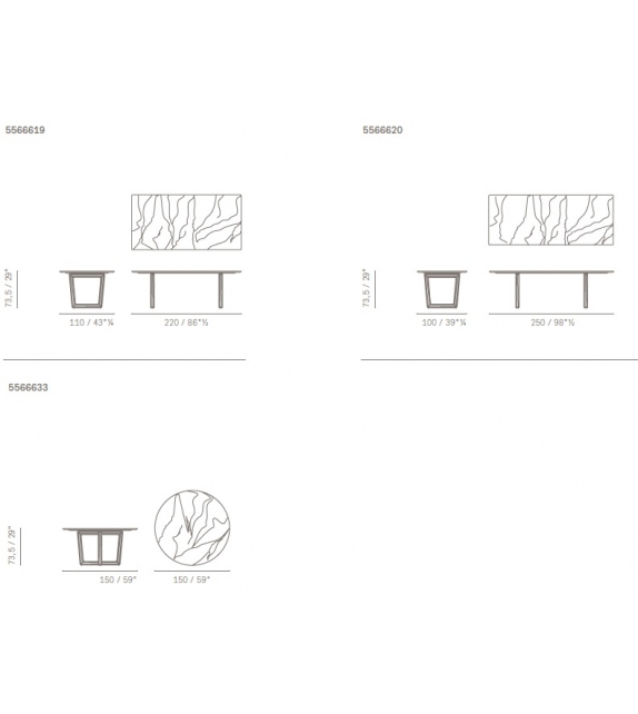 Poltrona Frau Bolero Table Avec Plateau en Marbre