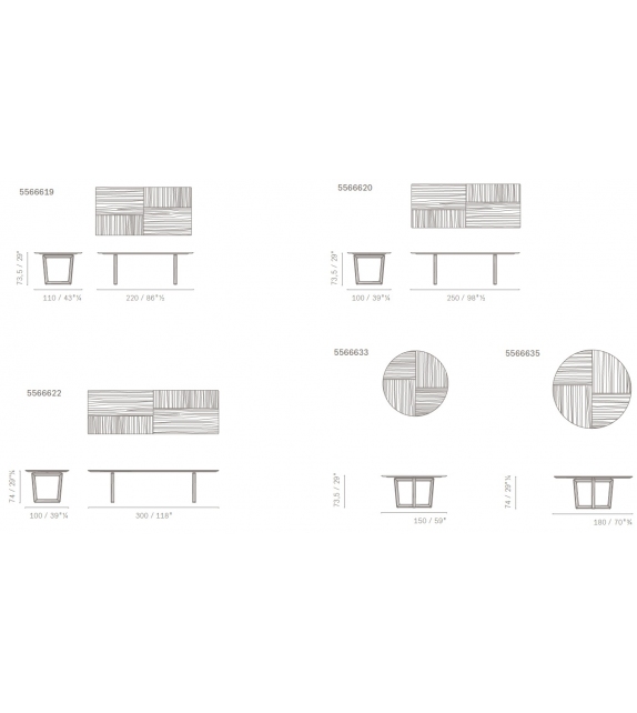Bolero Poltrona Frau Wooden Table