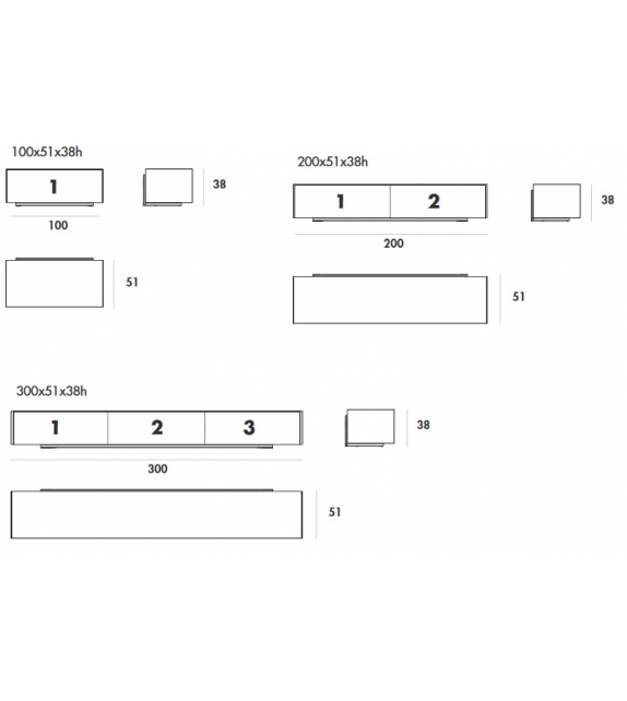 Magda Suspended Sovet Sideboard