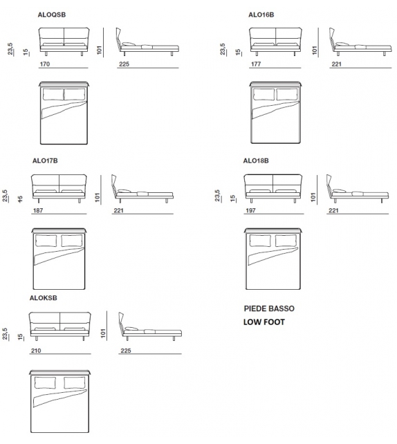 Azul Molteni & C Letto