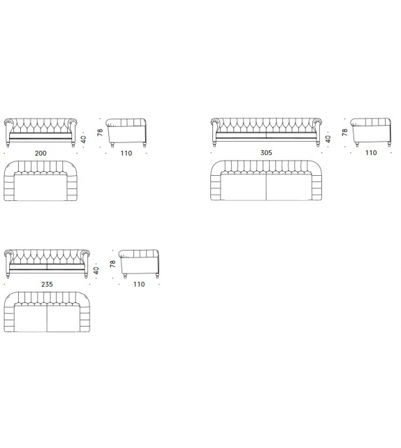 Sofa Chesterfield Lounge DePadova