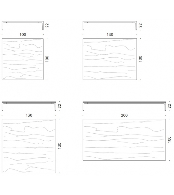 Horizontal DePadova Couchtisch