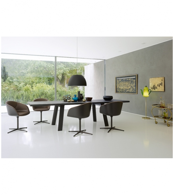 Tadeo Walter Knoll Tavolo con Gambe in Legno
