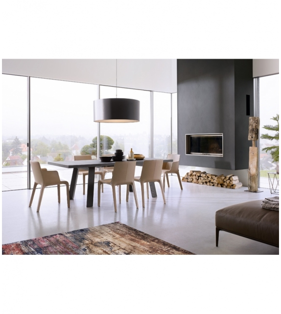 Tadeo Walter Knoll Tavolo con Gambe in Legno