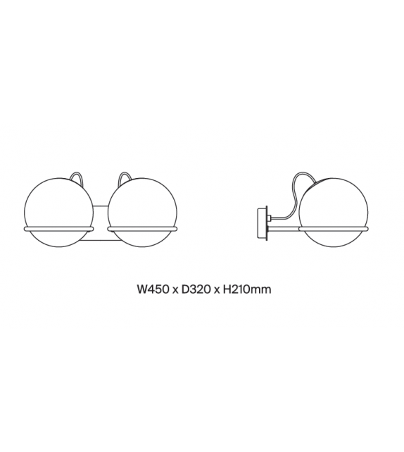 Model 238/2 Astep Lámpara de Pared