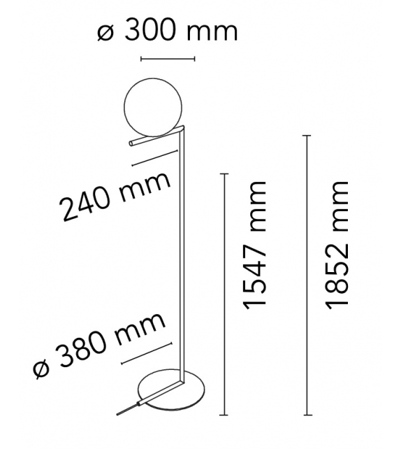 Prêt pour l'expédition - IC F2 Flos Lampadaire