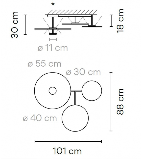 Flat Vibia Plafonnier