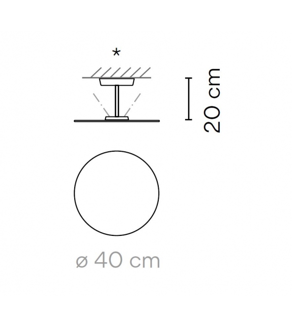Flat 5920 Vibia - Lámpara de Techo