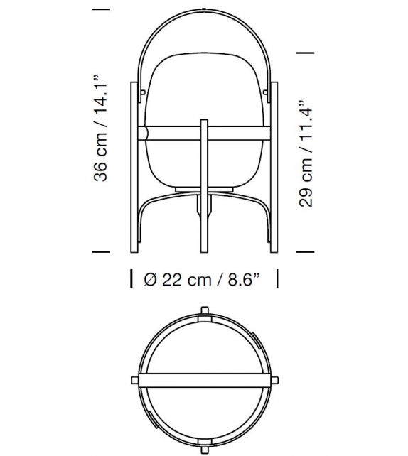 Cestita Batería Santa&Cole Table Lamp