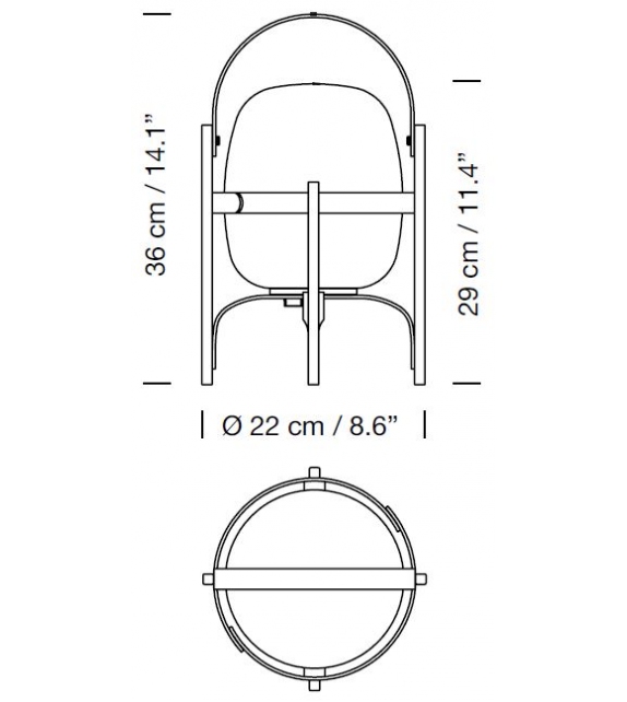 Cestita Alubat Santa&Cole Lampe de Table