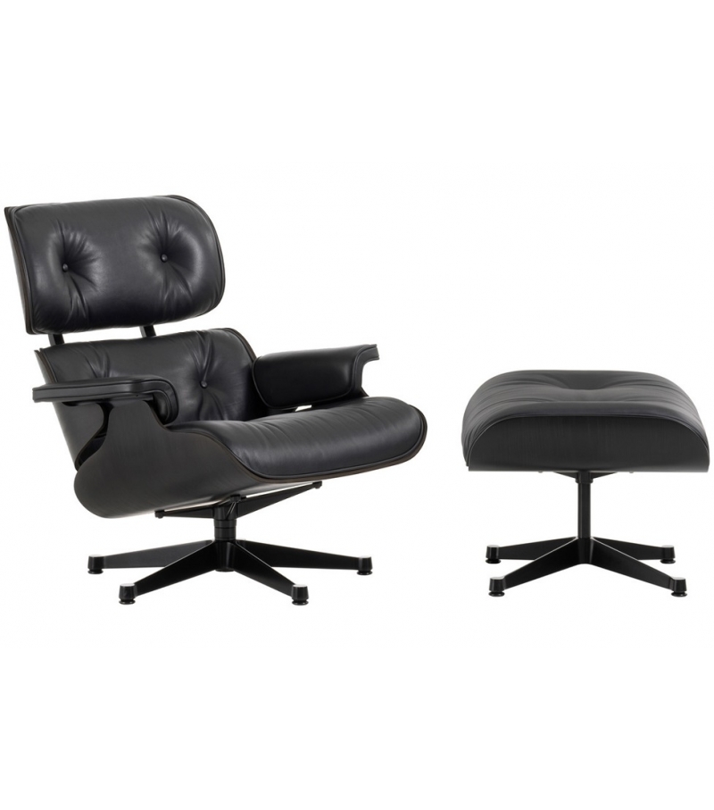 Lounge Chair & Ottoman Black Version Vitra
