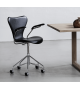 Series 7 Chaise Rembourrée Pivotante avec Accoudoirs Fritz Hansen
