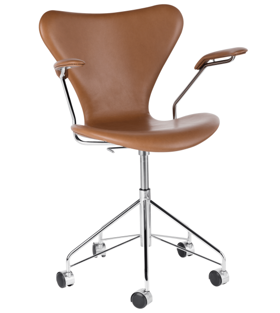 Series 7 Silla Giratoria Tapizada con Apoyabrazos Fritz Hansen