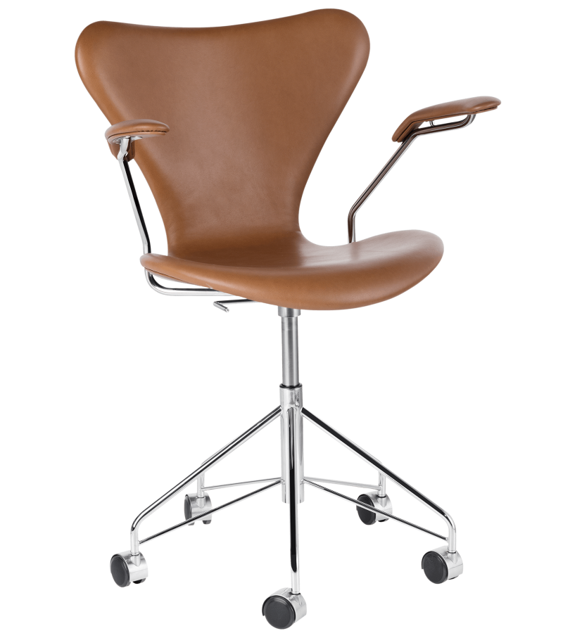 Series 7 Silla Giratoria Tapizada con Apoyabrazos Fritz Hansen