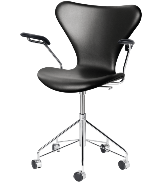 Series 7 Chaise Rembourrée Pivotante avec Accoudoirs Fritz Hansen