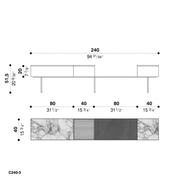 Moodboard Console Acerbis Konsole