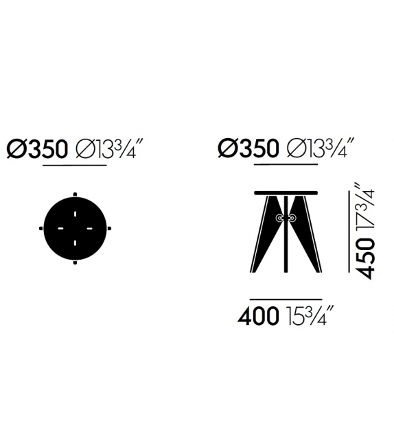 Tabouret Bois Stool Vitra