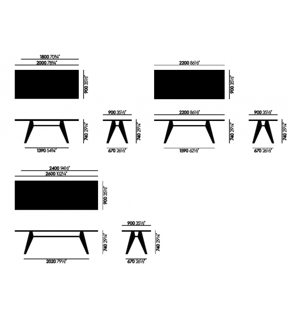 Table S.A.M. Bois Vitra