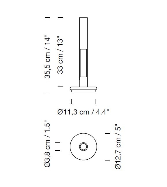Sylvestrina Santa&Cole Lámpara de Mesa