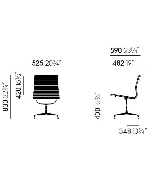 Vitra: Aluminium Group  EA 105 Sedia
