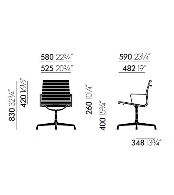 Vitra: Aluminium Group  EA 108 Siège