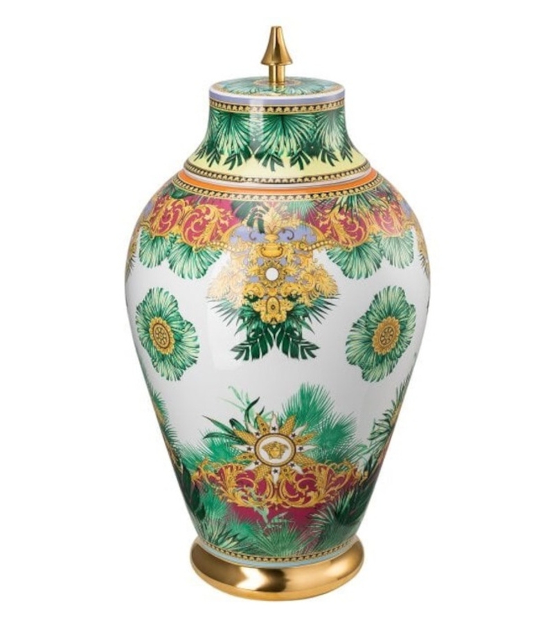 Jungle Animalier Rosenthal Versace Vase with Lid