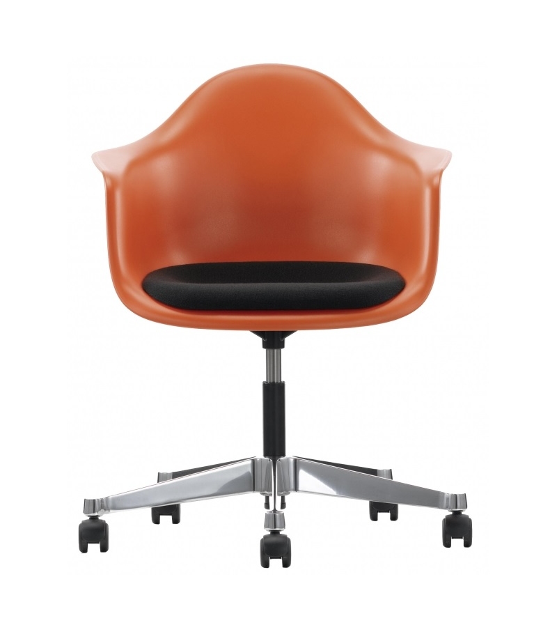 Eames Plastic Armchair PACC Chaise Pivotant Avec Coussin Vitra