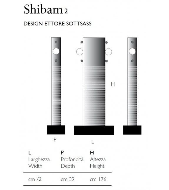 Shibam 2 Glas Italia Specchio