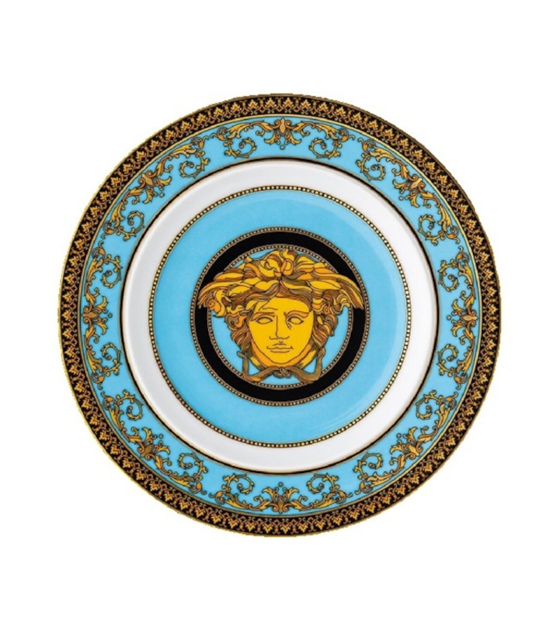 Medusa Celeste Rosenthal Versace Piatto Piano