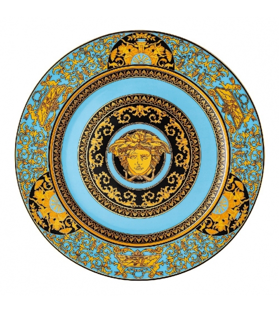 Medusa Celeste Rosenthal Versace Service Plate