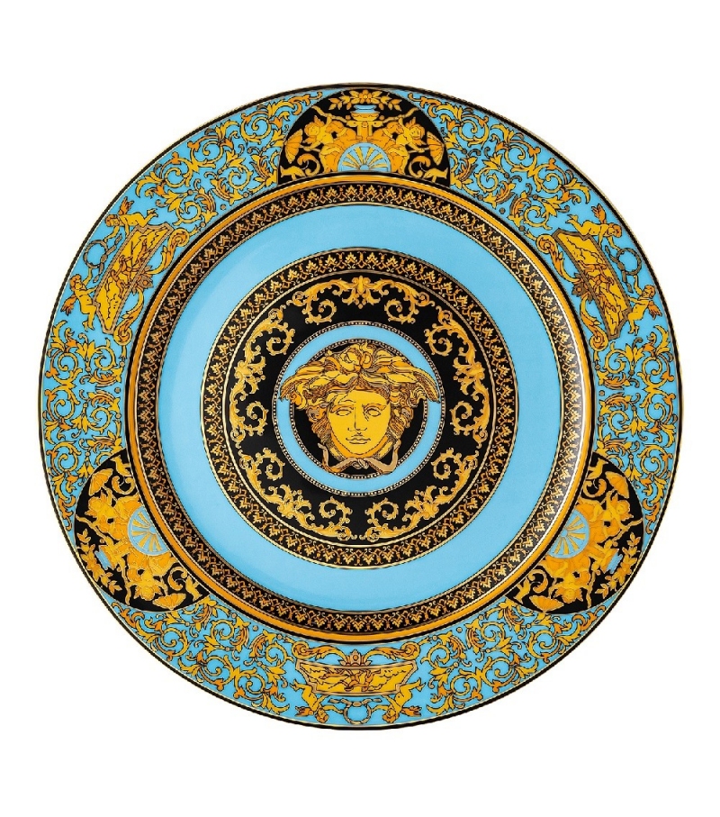 Medusa Celeste Rosenthal Versace Service Plate