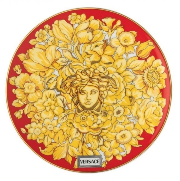 Medusa Rhapsody Red Rosenthal Versace Flat Plate - Miliashop