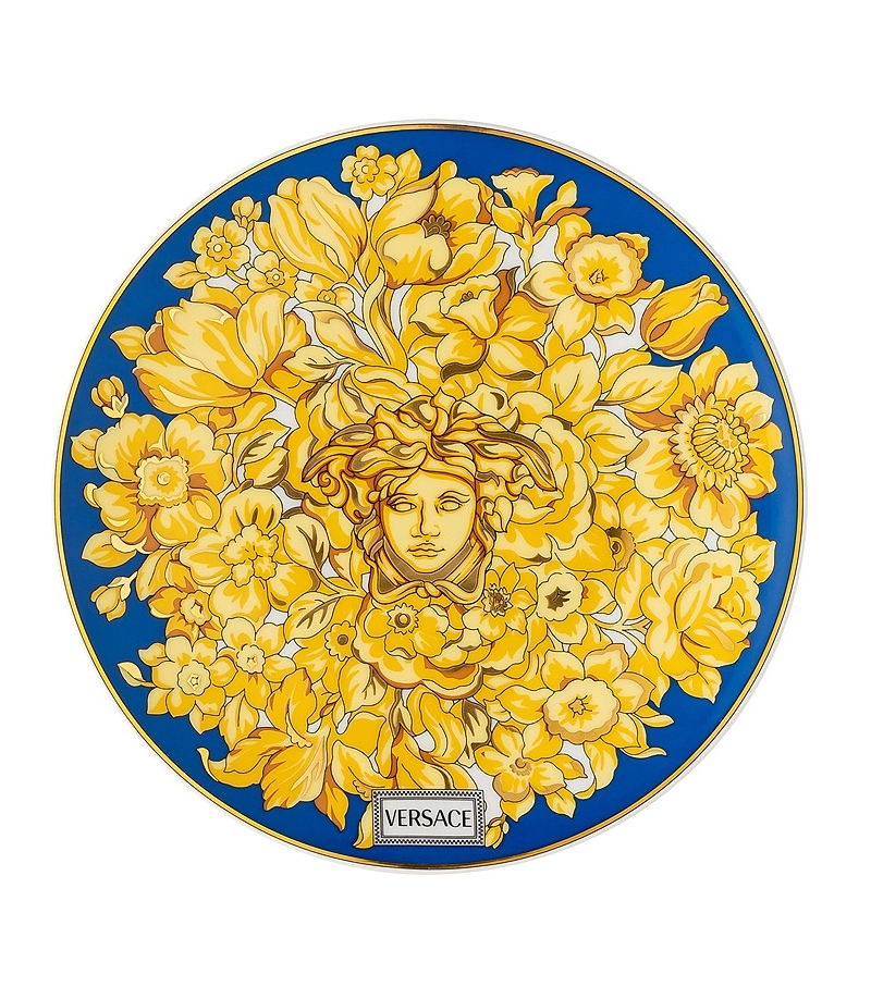 Medusa Rhapsody Blue Rosenthal Versace Flat Plate