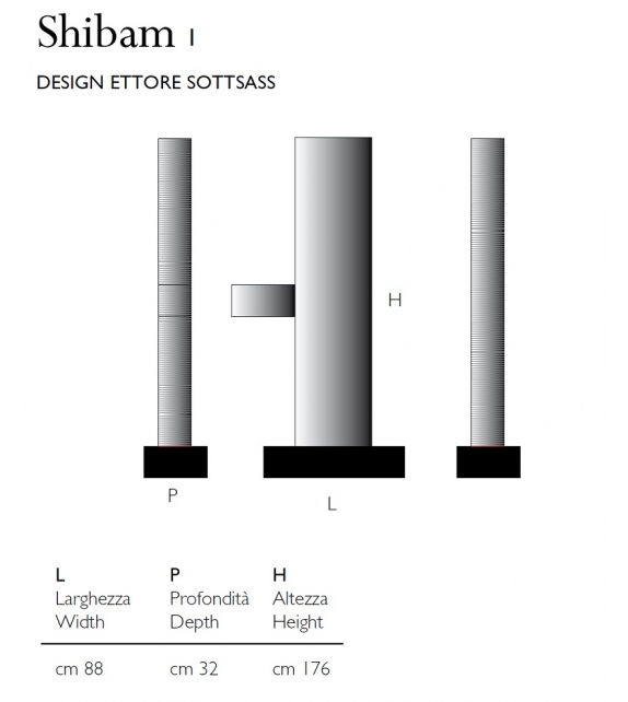 Shibam 1 Glass Italia Miroir
