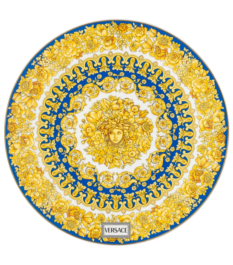 Medusa Rhapsody Blue Rosenthal Versace Piatto Segnaposto