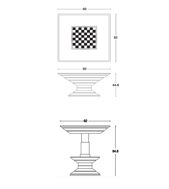 Squared Game Vismara Chess table