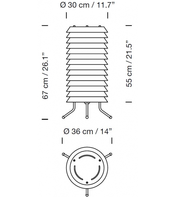 Maija 30 Santa&Cole Lampada da Terra