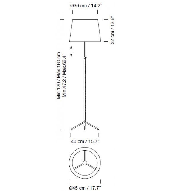 Pie de Salón G1 Santa&Cole Floor Lamp