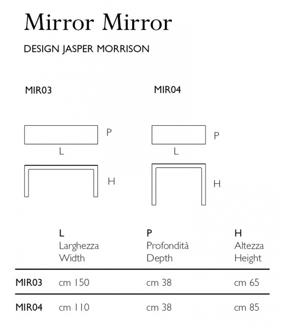 Mirror Mirror Glas Italia Consola