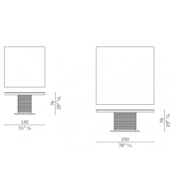 I.C.S. Ceccotti Collezioni Square Table